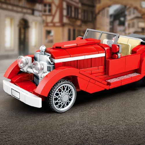 Antique Model Car Building Blocks Set, Vintage Truck Bricks, Gift for Kids 6+ D984364