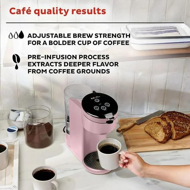 Single Serve Coffee Maker, K-Cup Pod Compatible, 40oz Water Reservoir, Gray W7359