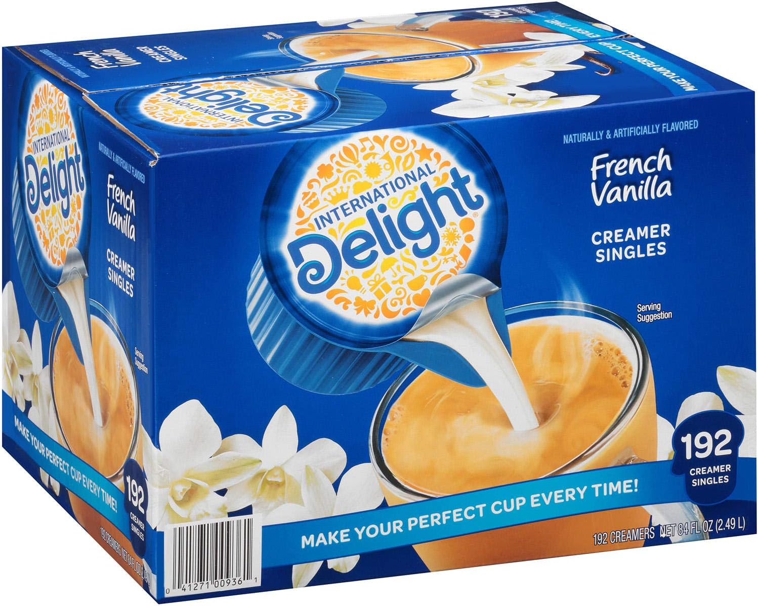 International Delight French Vanilla, 192 Count Single-Serve Coffee Creamers, Special Value 1 Pack