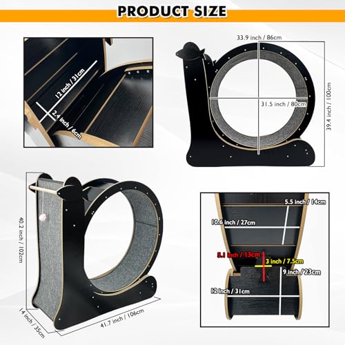 Cat Exercise Wheel for Indoor Cats with Silent TPE Roller A566