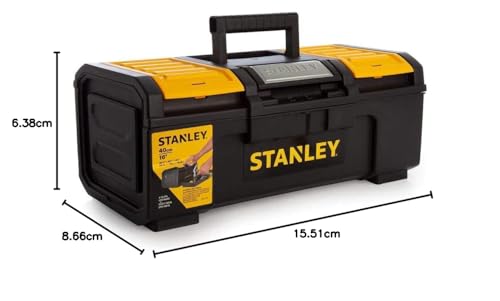 DIY Toolbox Storage with 1 Touch Latch, 2 Lid Organisers, 16 Inch C55839