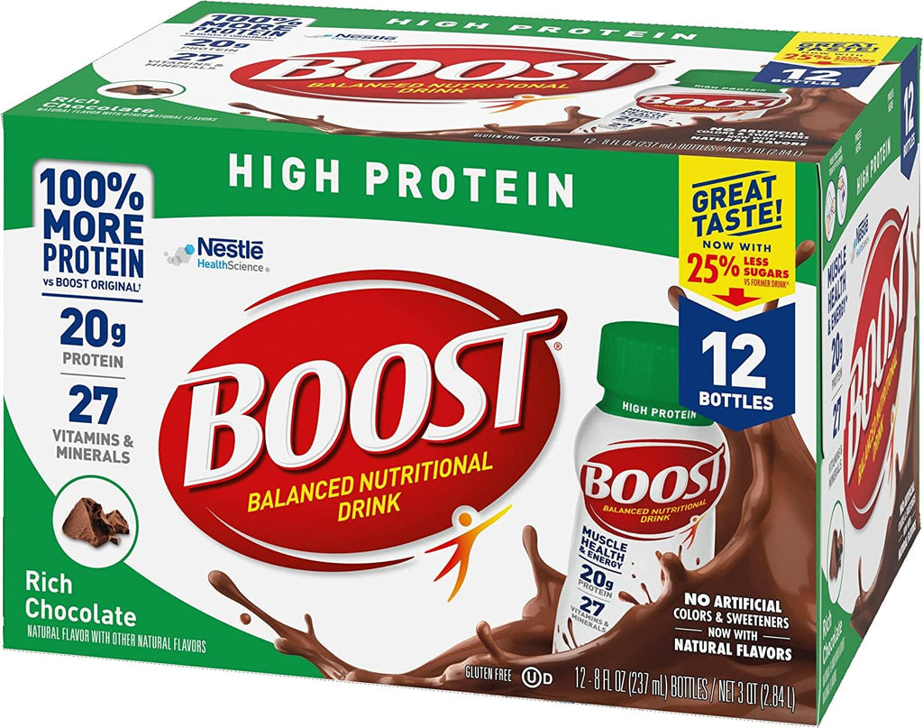 High Protein Nutritional Drink, Rich Chocolate, 8 FL OZ (Pack of 12) D39010