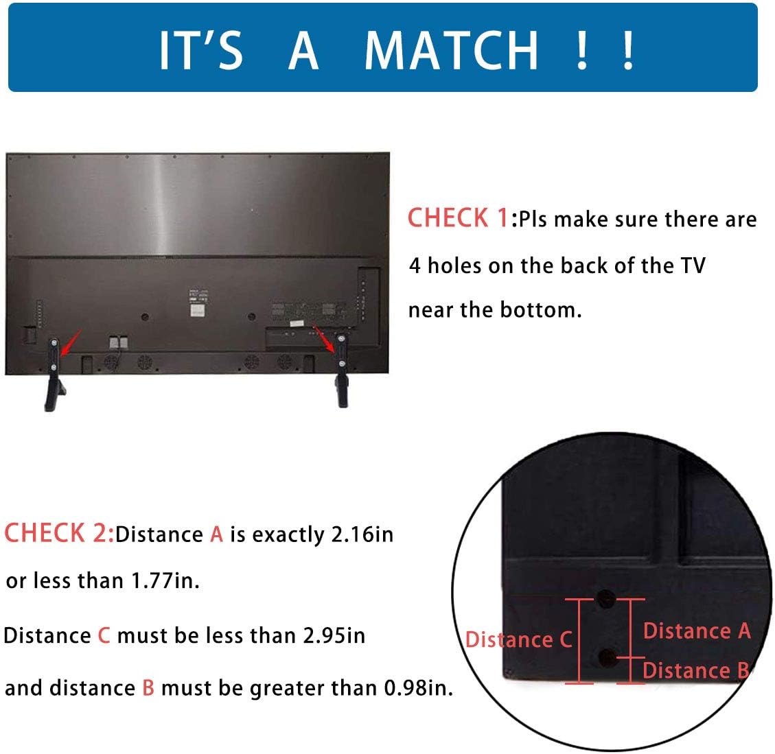 TV Stand with Tabletop Base and Pedestal Feet O41287