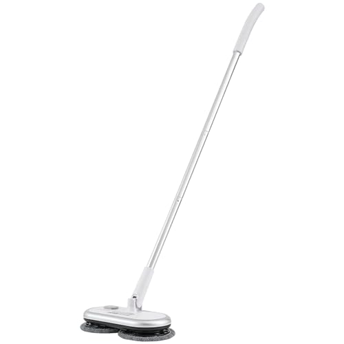 Cordless Electric Spin Mop with Dual Spinning Heads for Hardwood, Tile, and Bathroom Floor Cleaning B51780