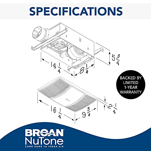 Ceiling Bathroom Exhaust Fan and Light Combo, 70 CFM P260849