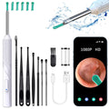 Ear Wax Removal Tool Camera with 8 Pcs Ear Set, Ear Cleaner with Camera, Ear Camera Wax Removal with1080P HD Otoscope Camera and 6 LED Lights, Ear Cleaner with 6 Ear Spoon for iOS & Android
