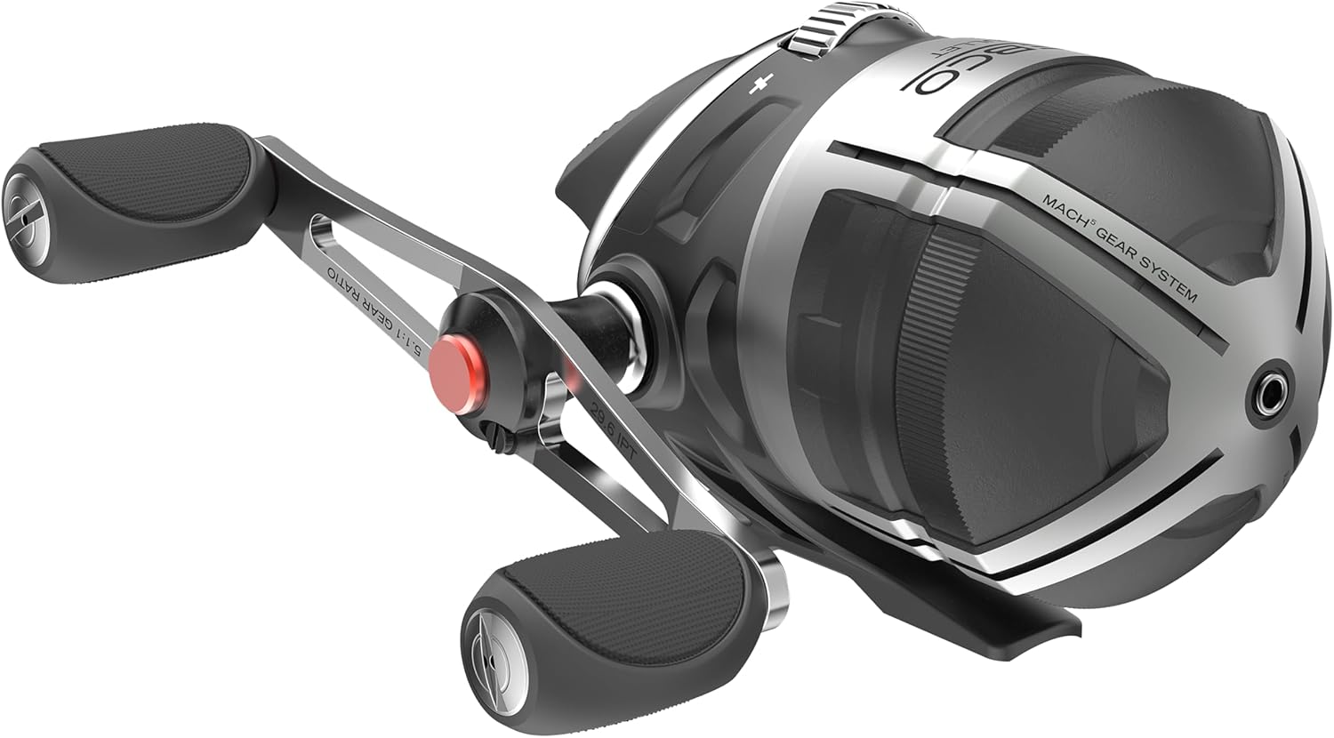 Zebco Bullet Spincast Fishing Reel, Size 20 Reel, Fast 28.9 Inches Per Turn, 5.8:1 Gear Ratio, Durable All-Metal Construction, Solid-Brass Pinion Gear, Pre-spooled with 6 lb Zebco Fishing Line, Black