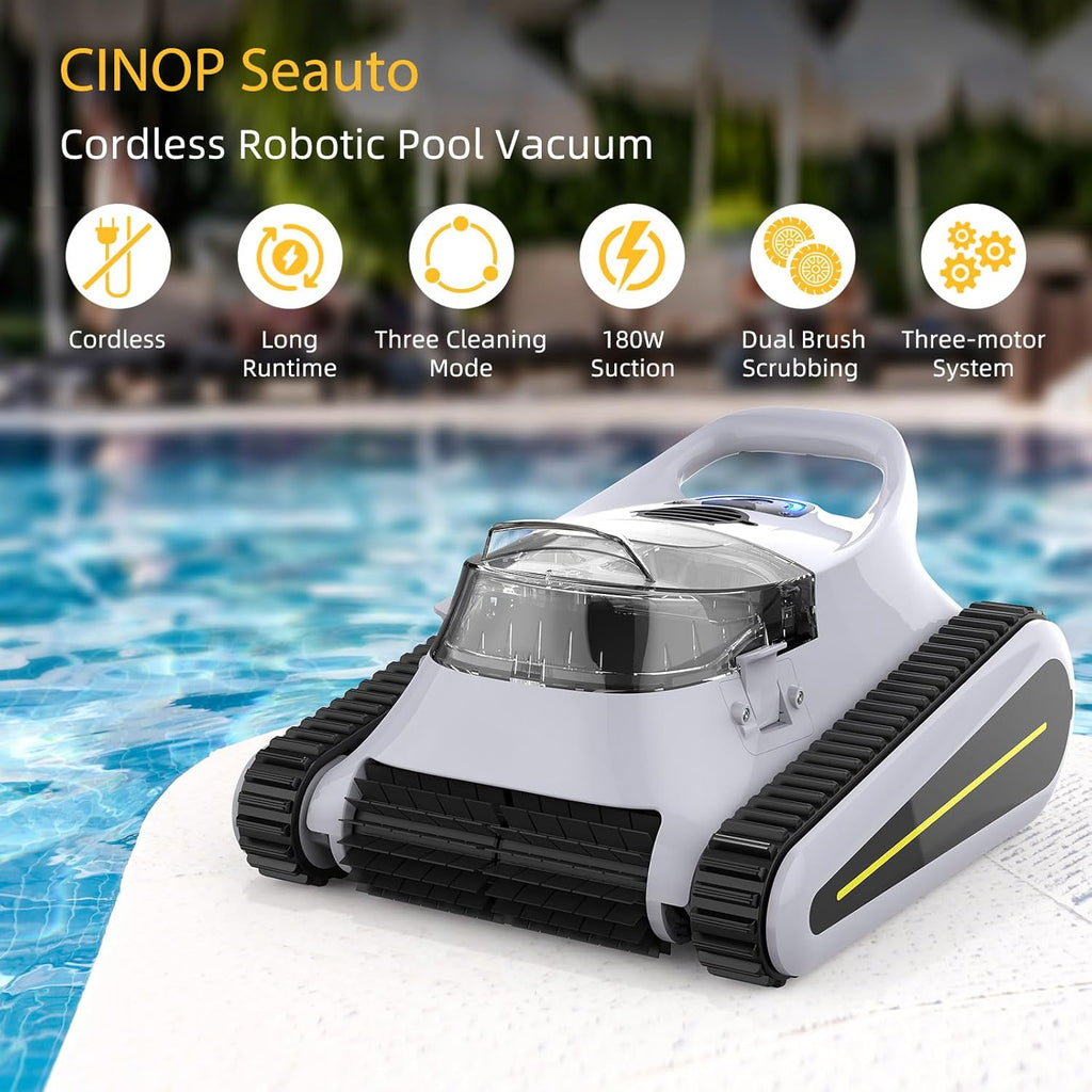 Cordless Robotic Pool Vacuum with Powerful Suction A4745