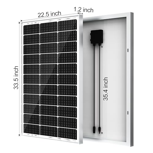 Solar Panel 100 Watt 12 Volt Kit with Monocrystalline PV Module for Boat Car RV Marine Off-Grid S311