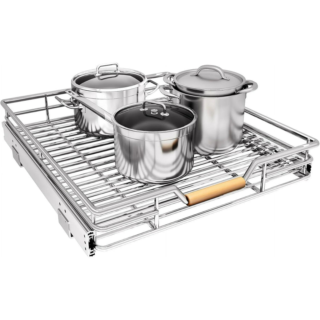 Pull Out Cabinet Organizer, Heavy Duty Smooth Sliding Shelves for Pots and Pans X987688