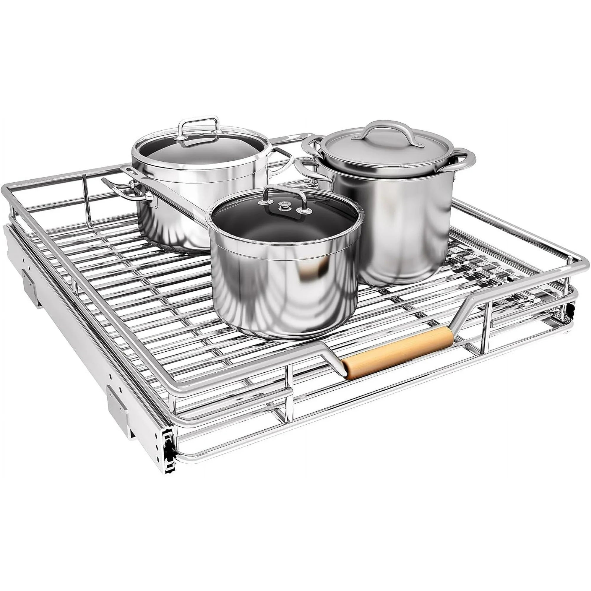 Pull Out Cabinet Organizer, Heavy Duty Smooth Sliding Shelves for Pots and Pans X987688