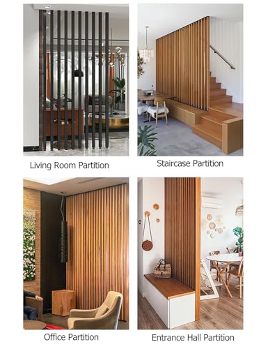 Wall Partition Room Divider Floor to Ceiling Wooden Post M17650