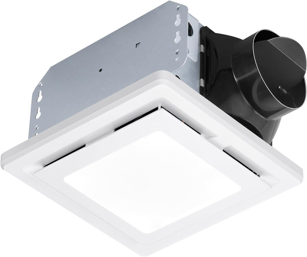 DEWENWILS Bathroom Exhaust Fan with Light, 14W Ceiling Mount Ventilation Fans, 80 CFM 1.5 Sones Bathroom Vent Fan with Light for Home, 800lm LED Light 3000K/4000K/5000K 3CCT Adjustable, White