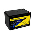 2 Pack 12V 15Ah LiFePO4 Deep Cycle Battery, 2000+ Cycles Rechargeable Battery for Lighting, Power Wheels, Fish Finder and More with Built-in 16A BMS