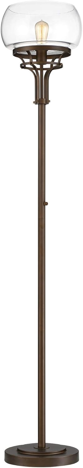 Modern Industrial Floor Lamp with Clear Glass, 72.5" Tall A635644