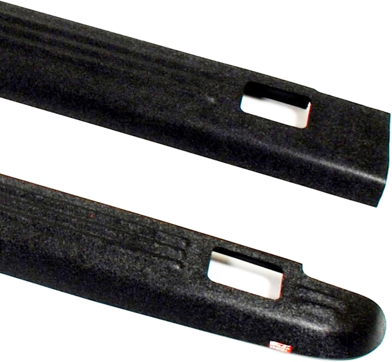 Truck Bed Rail Caps Black Ribbed Finish with Stake Holes for 2007-2014 Chevrolet Silverado 1500 Crew Cab Extended Cab 5.8ft Bed (Set of 2) I20332