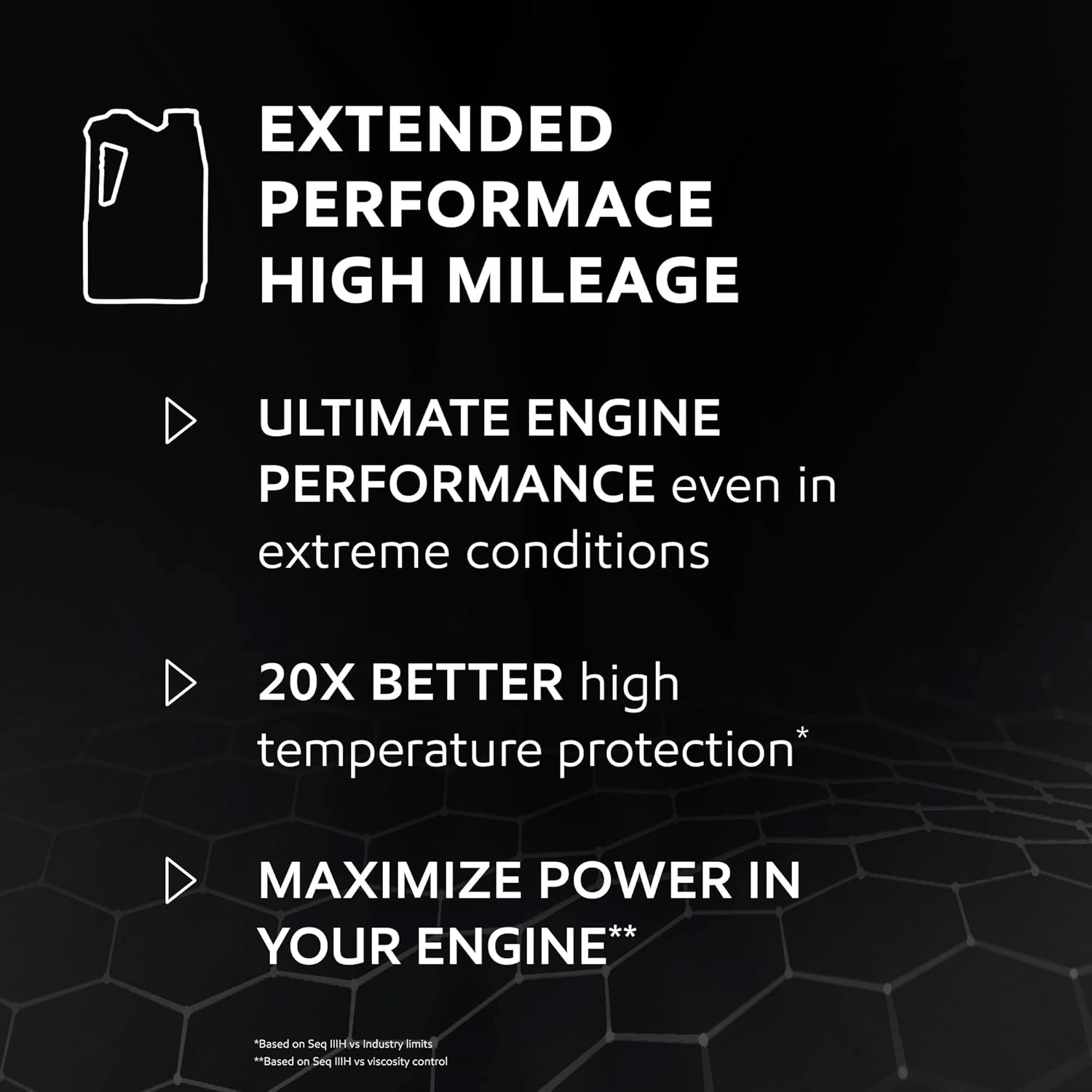 Extended Performance High Mileage 0W-20 Motor Oil 5QT (Pack of 2) M72606