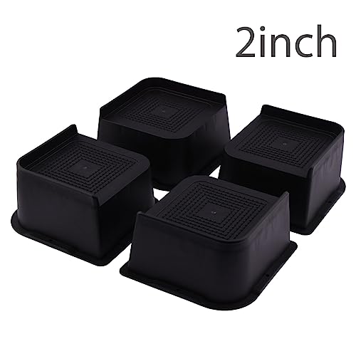 Furniture Risers for Bed, Couch, Sofa, Table and Chair, 2 or 4 Inch, Black O5925