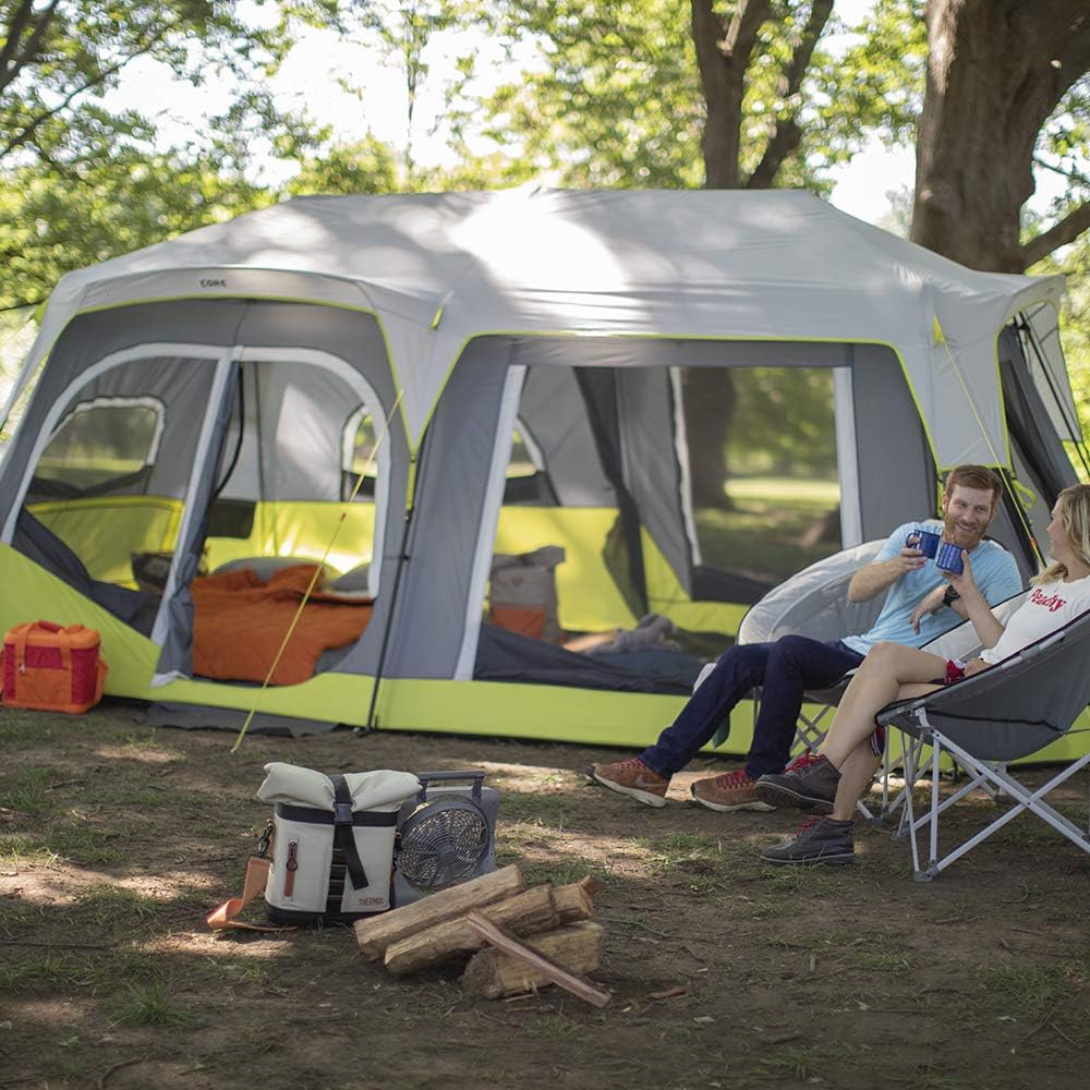 12 Person Instant Cabin Tent with 3 Rooms for Family Camping M435