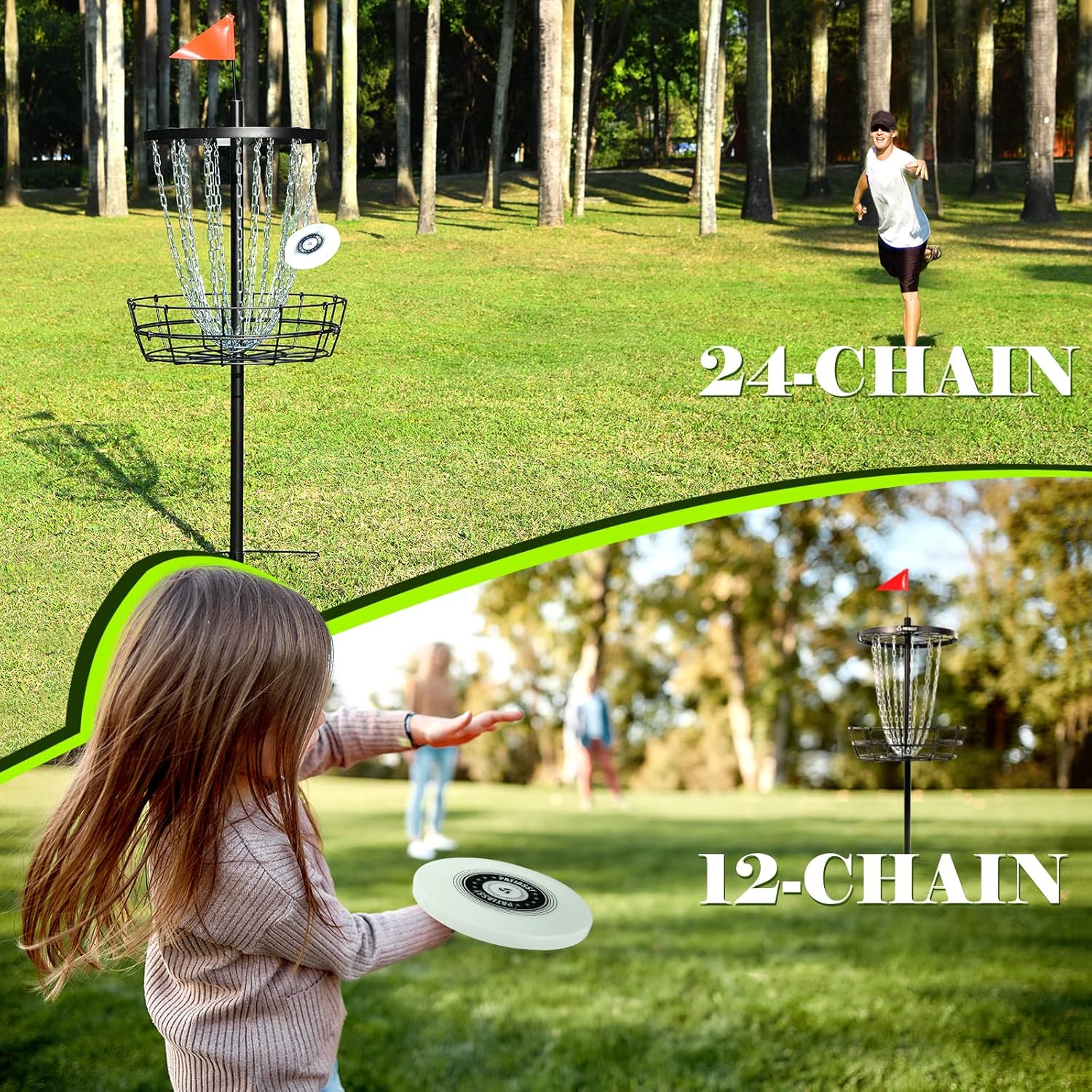 Disc Golf Basket with 24/12 Chains for Practice I415618