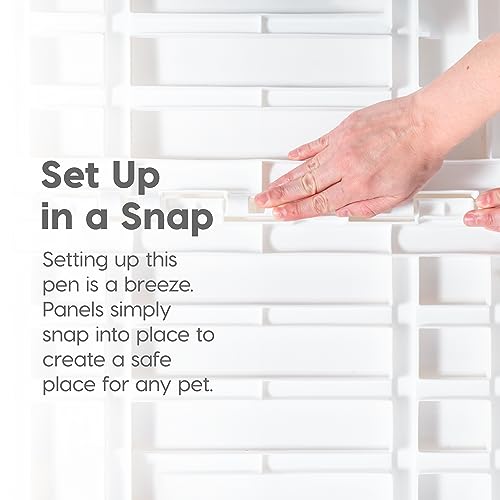 Dog Playpen, 8-Panel 34" with Door, Indoor/Outdoor, Foldable Q5752