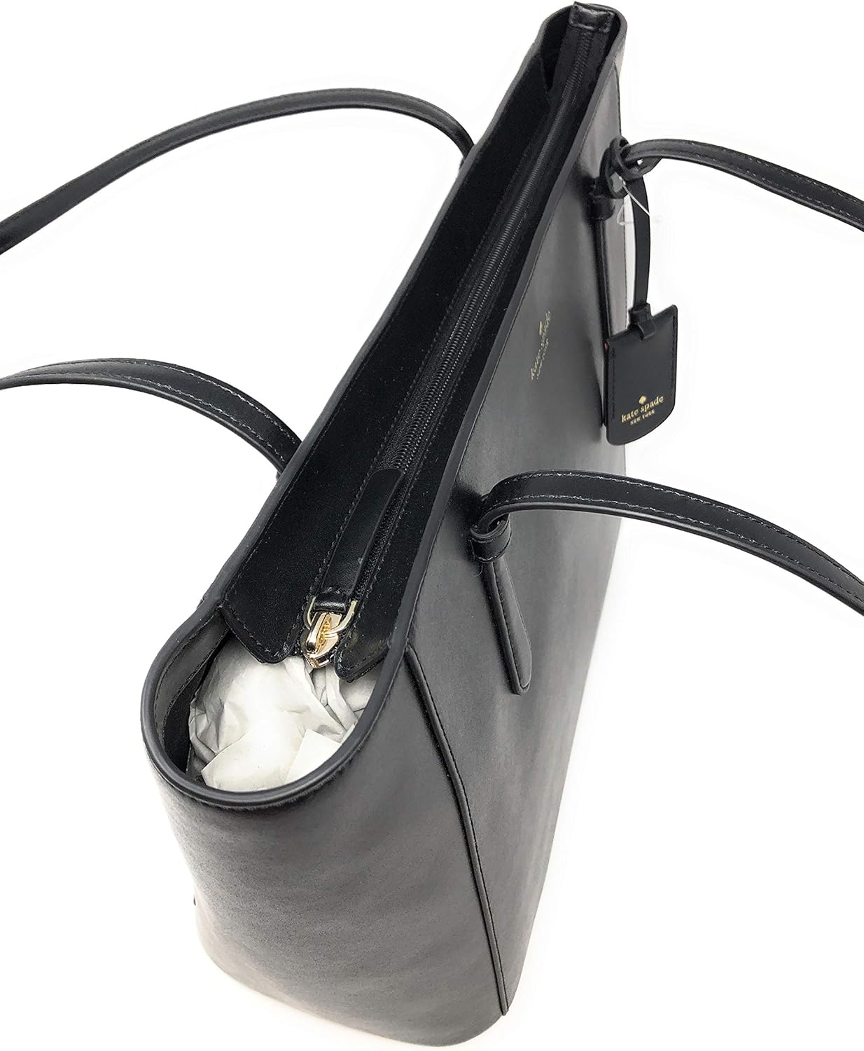 Black Leather Tote Shoulder Bag J2800