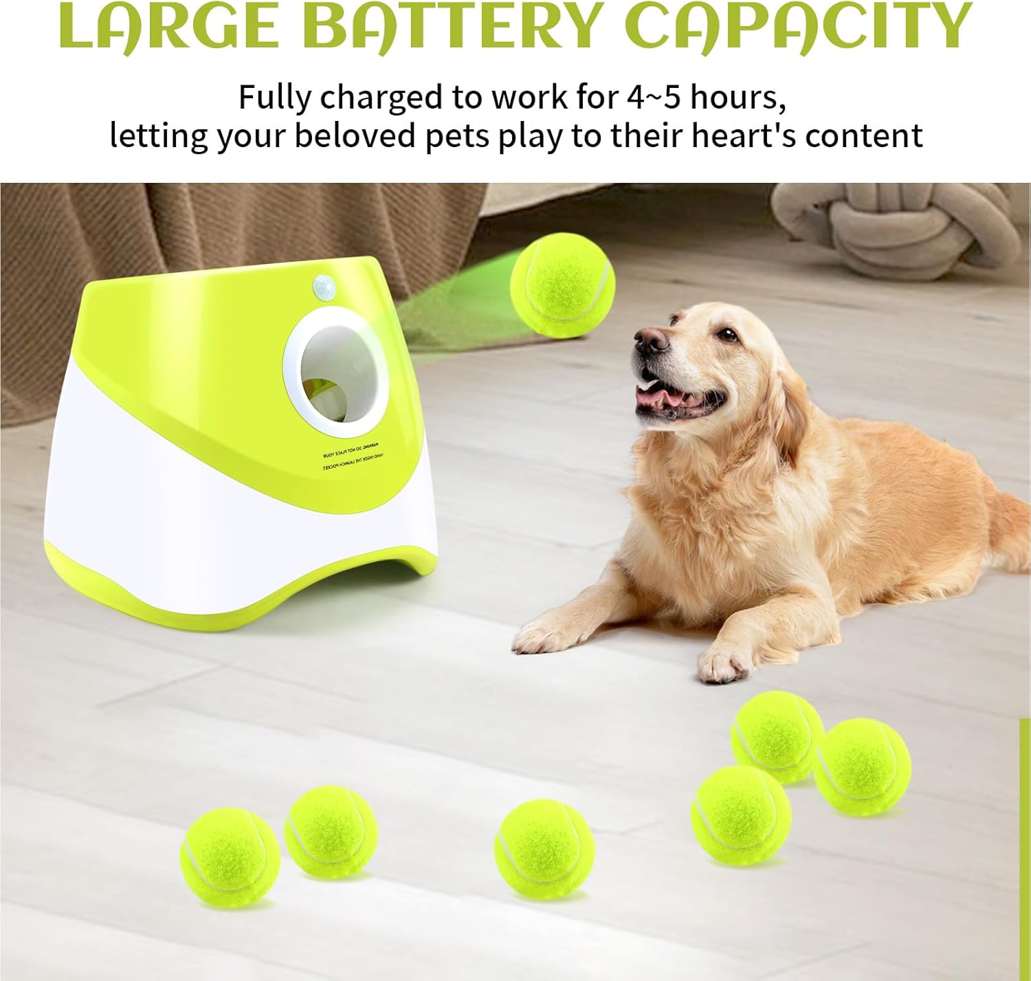 Automatic Dog Ball Launcher, 10-30ft Throw Distance, for Small to Medium Dogs I256438