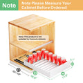 Kitchen Cabinet Organizer Pull Out Drawer, Full Extension Slide Out Shelf with Nano Adhesive, No Drill Storage Solution for Frameless Cabinets, White
