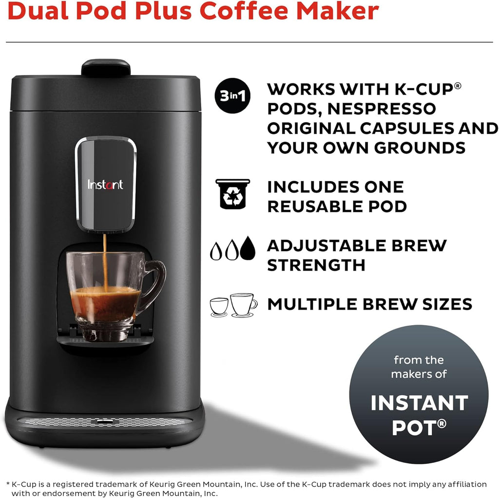 Espresso, K-Cup Pod and Ground Coffee Maker with Reusable Pod, 2 to 12oz Brew Sizes M285