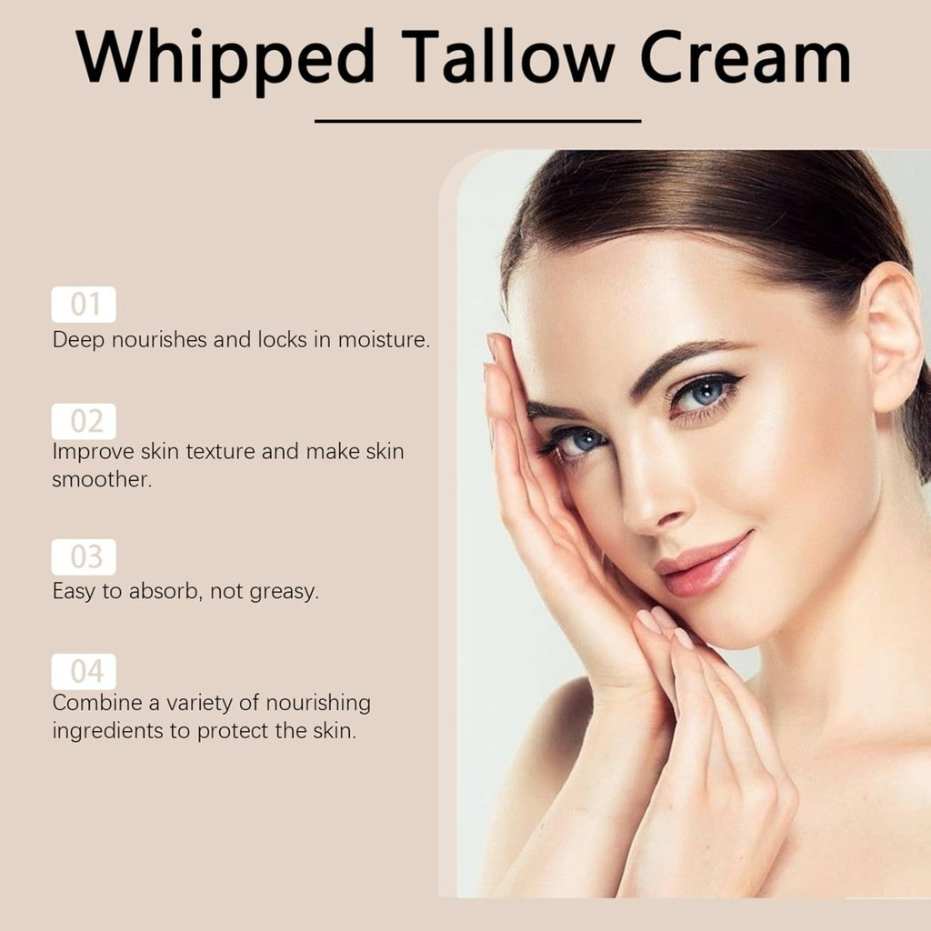 Grass Fed Beef Tallow Balm for Skin, Unscented Face and Body Moisturizer, 4 FL oz Z282895