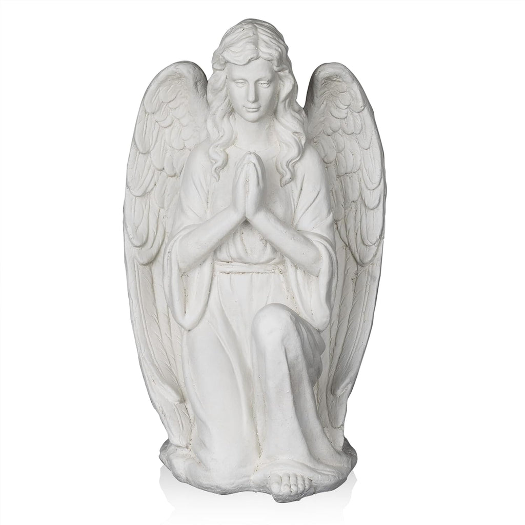 Alpine Corporation MCC830 Kneeling Praying Angel Statue STATUARY, White