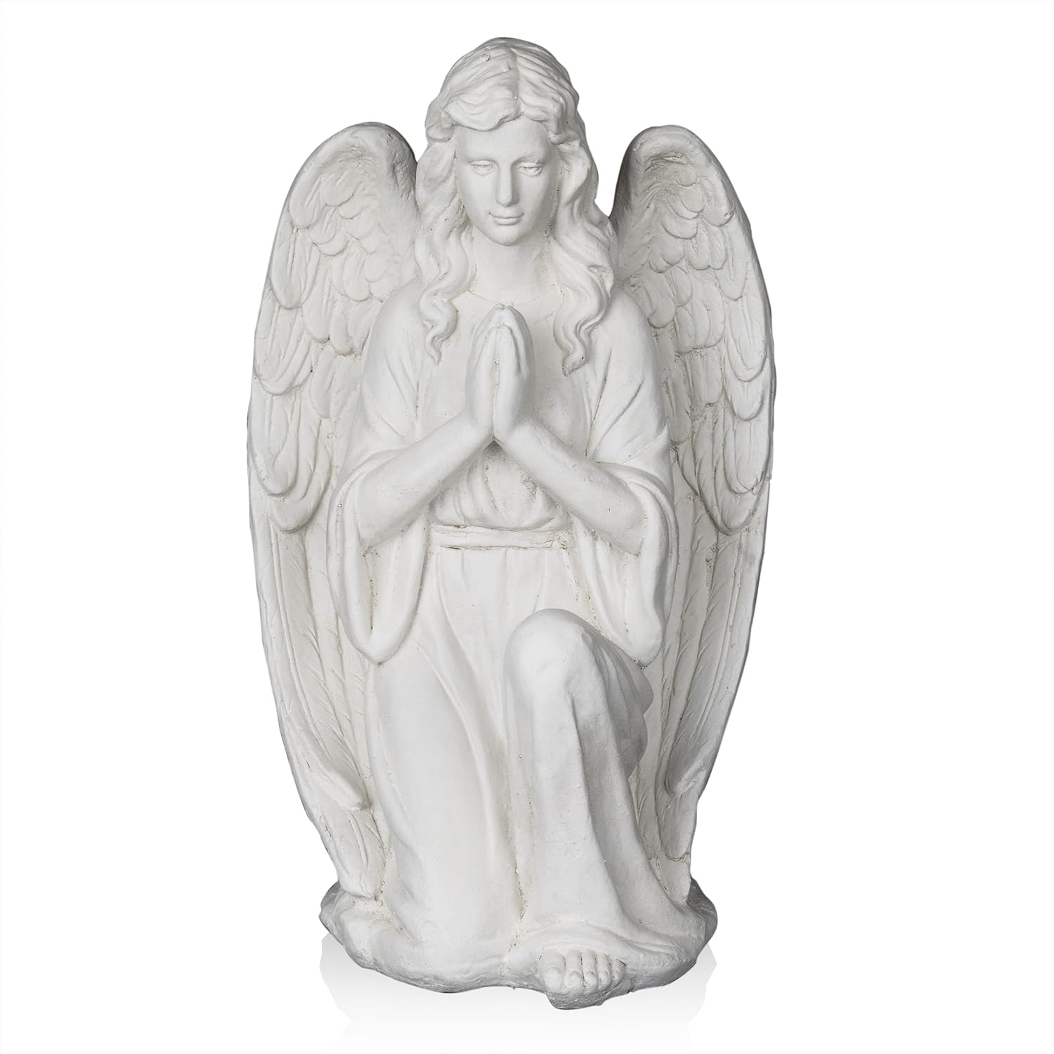 Alpine Corporation MCC830 Kneeling Praying Angel Statue STATUARY, White