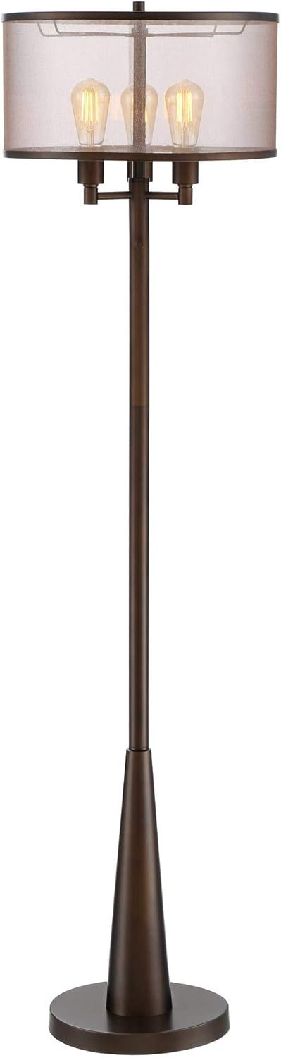 Rustic Farmhouse Standing Floor Lamp 3-Light 62" Tall S6305