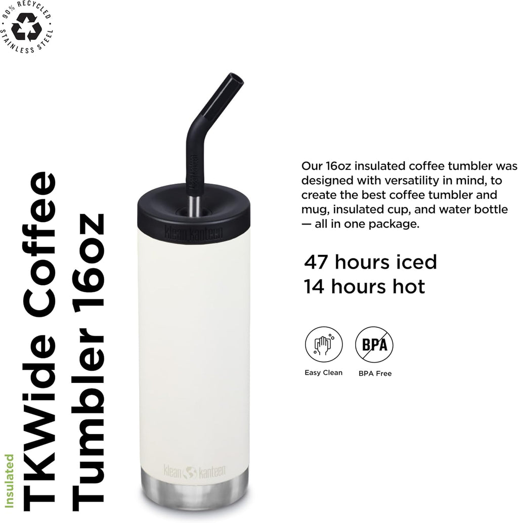 Insulated Wide 16oz Bottle with Café Cap T635114