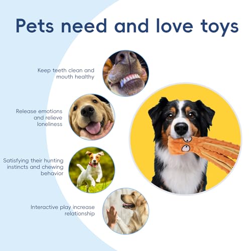 Squeaky Octopus Dog Toys for Small Medium Large Dogs, 2 Pack I860892