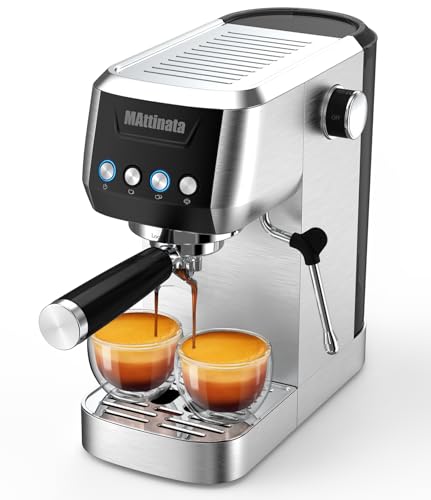 Cappuccino Machine, Latte Machine with Automatic Milk Frother, 20 Bar Espresso Machine for Home Gifts, Espresso Maker with Touchscreen, Stainless Steel Style
