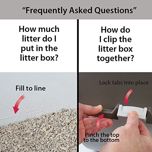 Self-Cleaning Litter Box with Integrated Litter Step and Sifting Grill, Gray Z819134