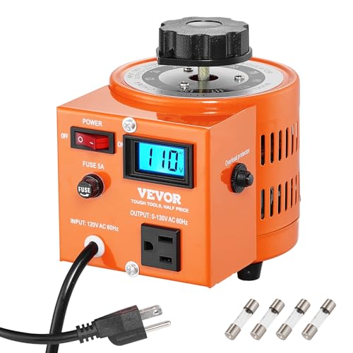 Mophorn 500VA Variable Transformer 110V 60Hz Input Voltage Digital Display 0-130V Output Automatic Voltage Regulator for US Plug…