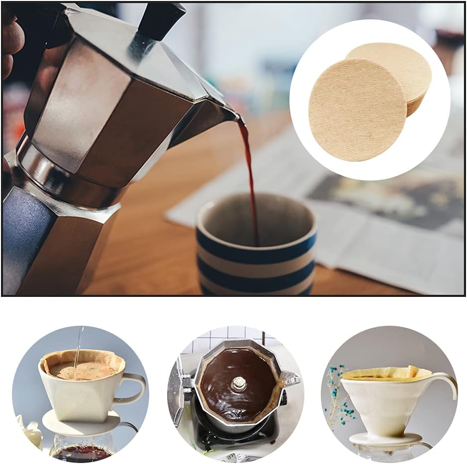 Unbleached Round Coffee Filter Paper for Espresso Makers, 400 Count X327
