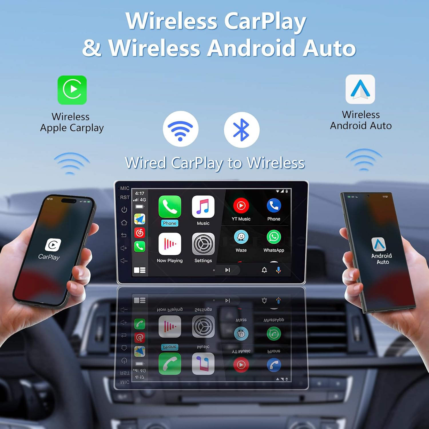 Wireless CarPlay Adapter for iPhone Android, Plug and Play J221