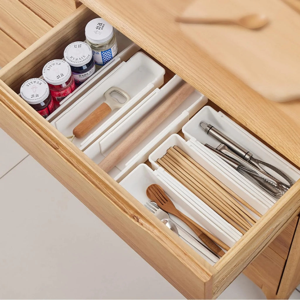 Expandable Drawer Organizer Trays, 4-Pack for Kitchen, Bathroom, Office W117654