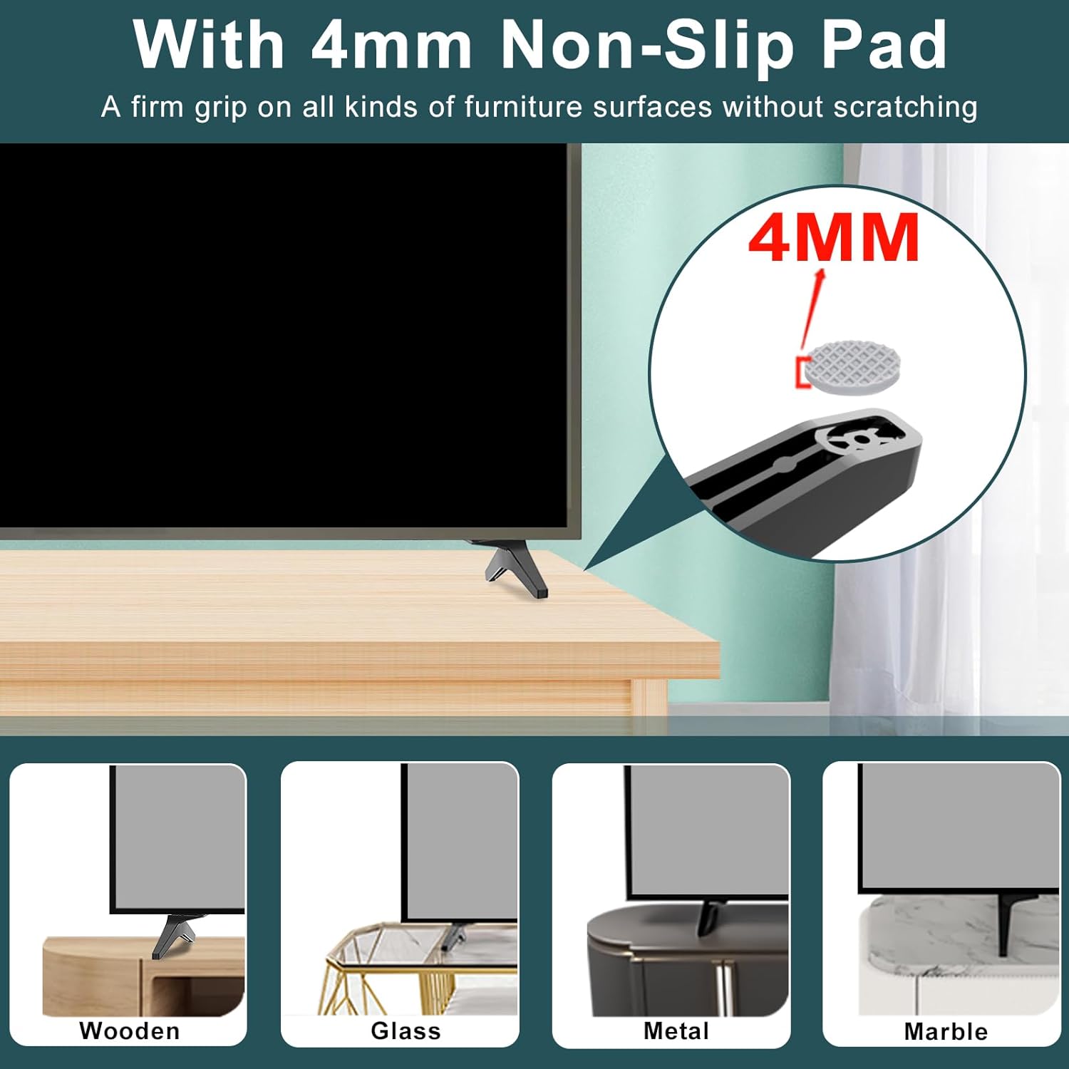 TV Legs Replacement Base for 49 50 55 Inch TV Stand with Screws E5950