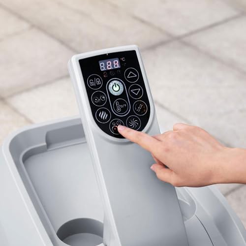 Inflatable Hot Tub Round Portable Outdoor Spa with Soothing Jets and Cover J445