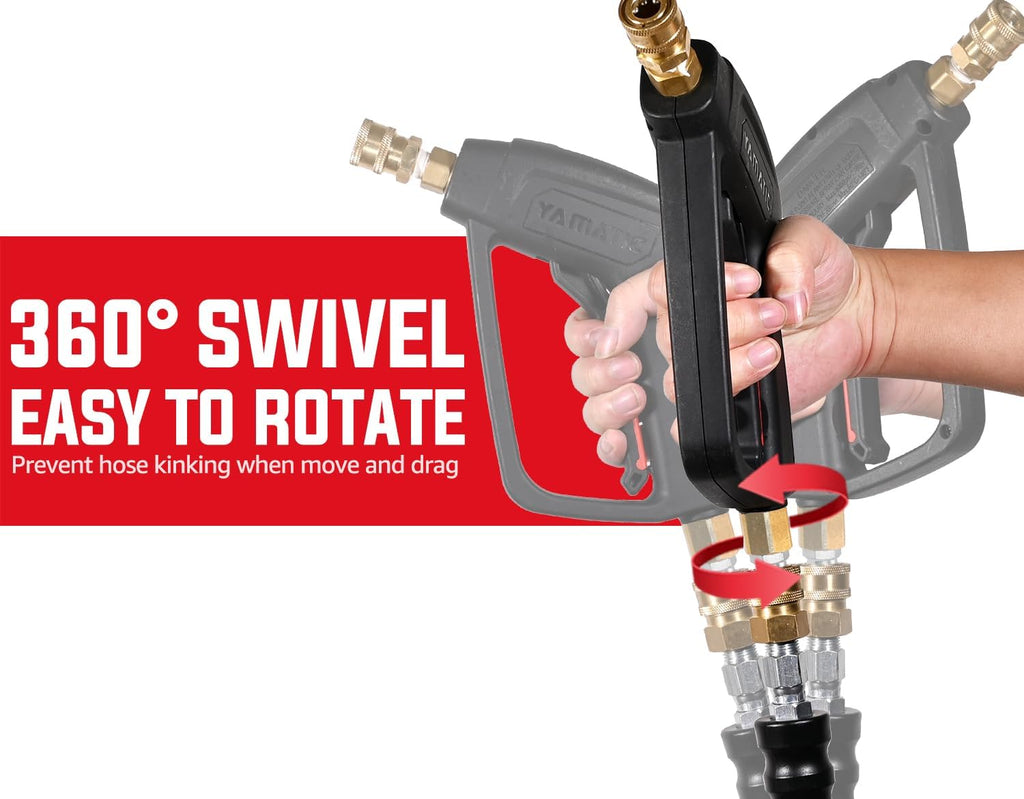 Short Pressure Washer Gun with Swivel Quick Connect & M22 Fittings G6766