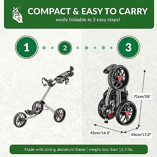 Deluxe Quad-Fold Golf Push Cart H579