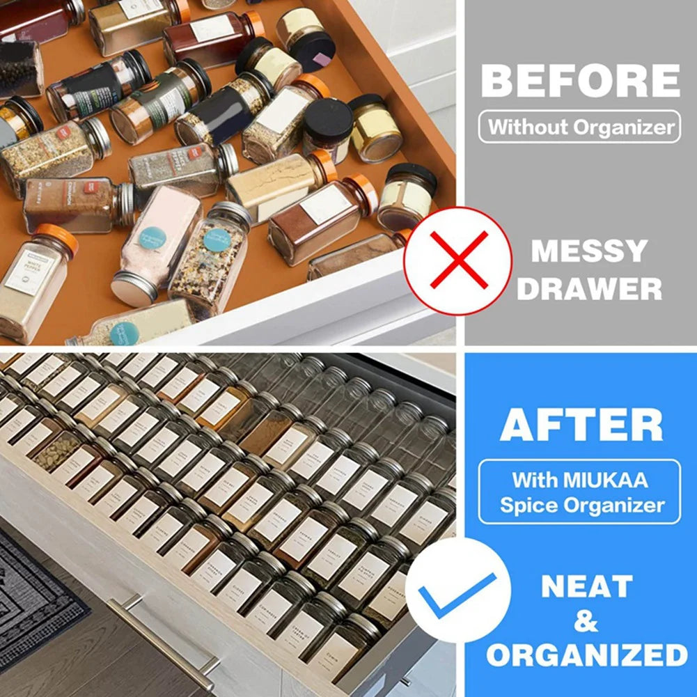 Acrylic Spice Drawer Organizer for Kitchen Storage M35906