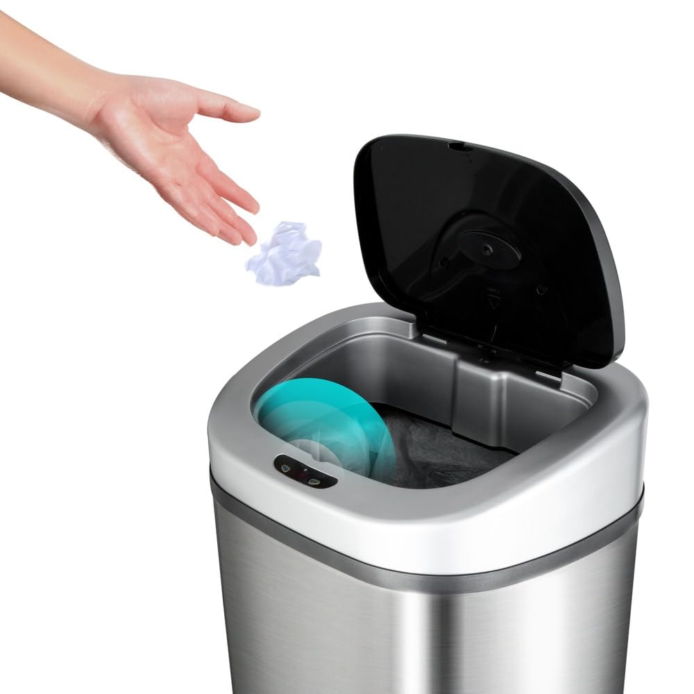 Motion Sensor Trash Can Stainless Steel 21.1 Gallon O15648