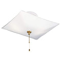 Westinghouse 6620000 Two-Light Semi-Flush-Mount Interior Ceiling Fixture with Pull Chain, White Finish with White Glass