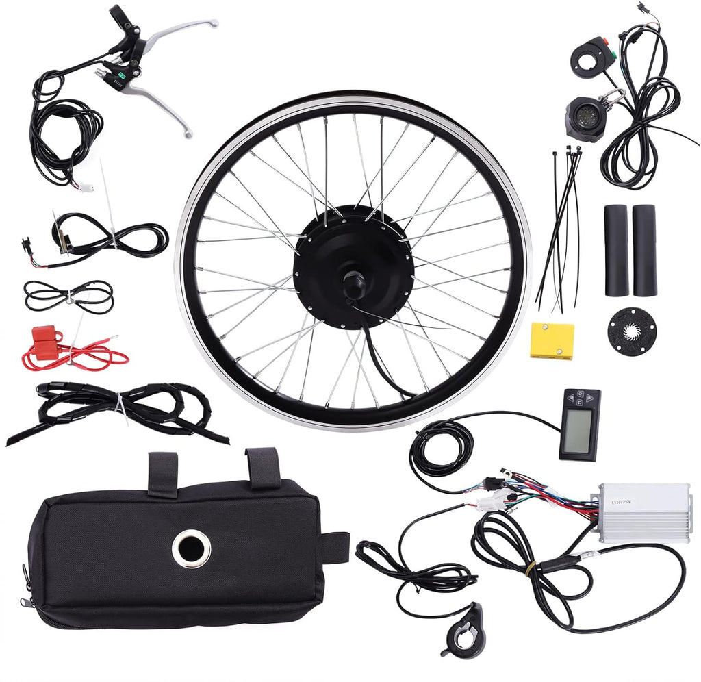 Electric Bike Conversion Kit 36V 350W Front Wheel Powerful Hub Motor E-Bike Conversion Kit with LCD Display Controller Ebike Kit