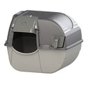 Omega Paw EZ-RA15-1 Elite Roll 'N Clean Self Cleaning Litter Box with Integrated Litter Step and Unique Sifting Grill, Regular, Gray Easy Fill